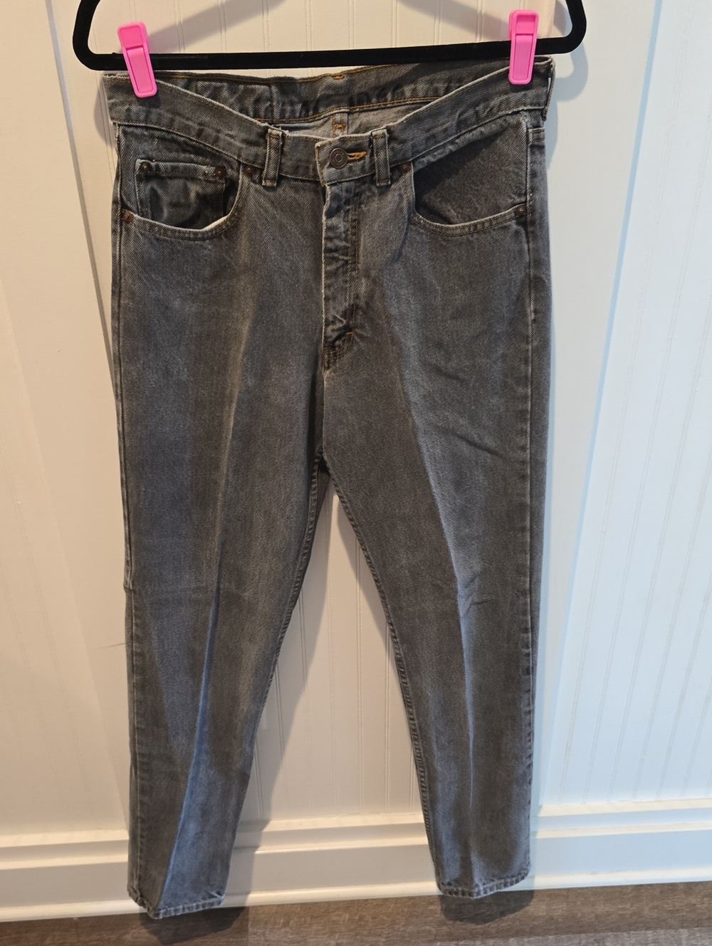 Vintage Ralph Lauren Slim Straight Dark Grey Denim Jeans 32x32